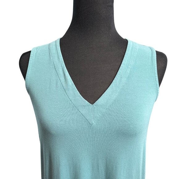 J. Jill Dress Women XS Blue Floral V-Neck A Line Sleeveless Wearever Collection - Picture 5 of 12